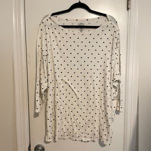 Polka Dot Boatneck Top